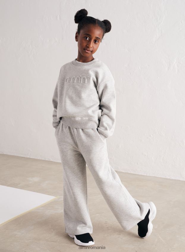 îmbrăcăminte AIM'N pantaloni de trening mini drepte gri deschis copii F22RH4689