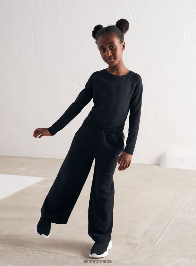 îmbrăcăminte AIM'N pantaloni de trening negri mini drepte copii F22RH4693