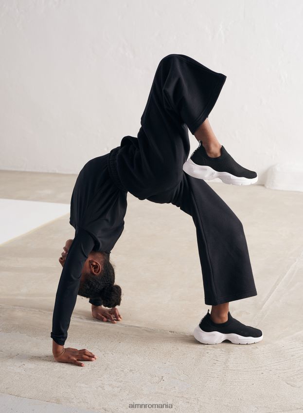 îmbrăcăminte AIM'N pantaloni de trening negri mini drepte copii F22RH4693