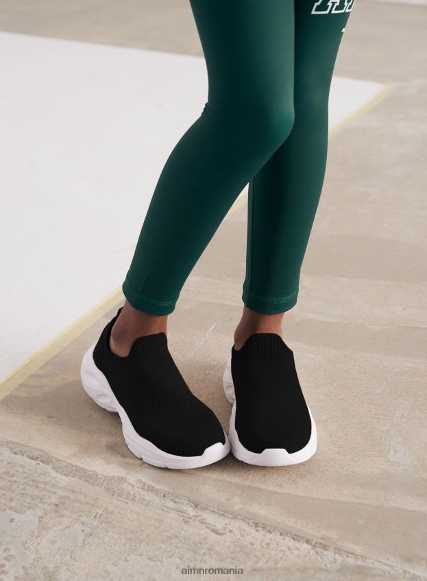 pantofi AIM'N adidași negri mini aim înalți copii F22RH4760
