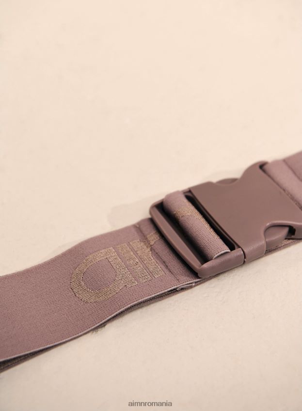 accesorii AIM'N curea cu cataramă elastică cu logo violet praf femei F22RH4854