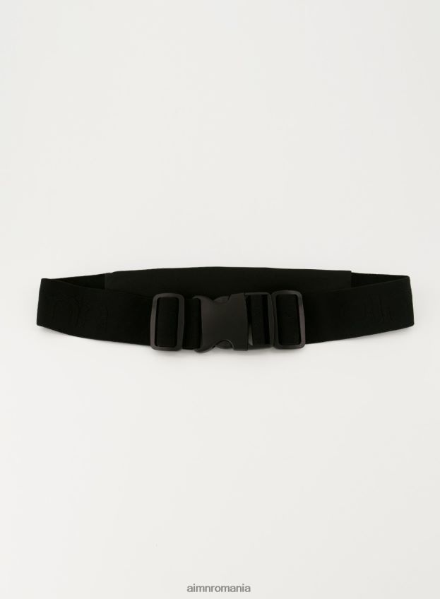 accesorii AIM'N curea neagră cu cataramă elastică cu logo femei F22RH4781