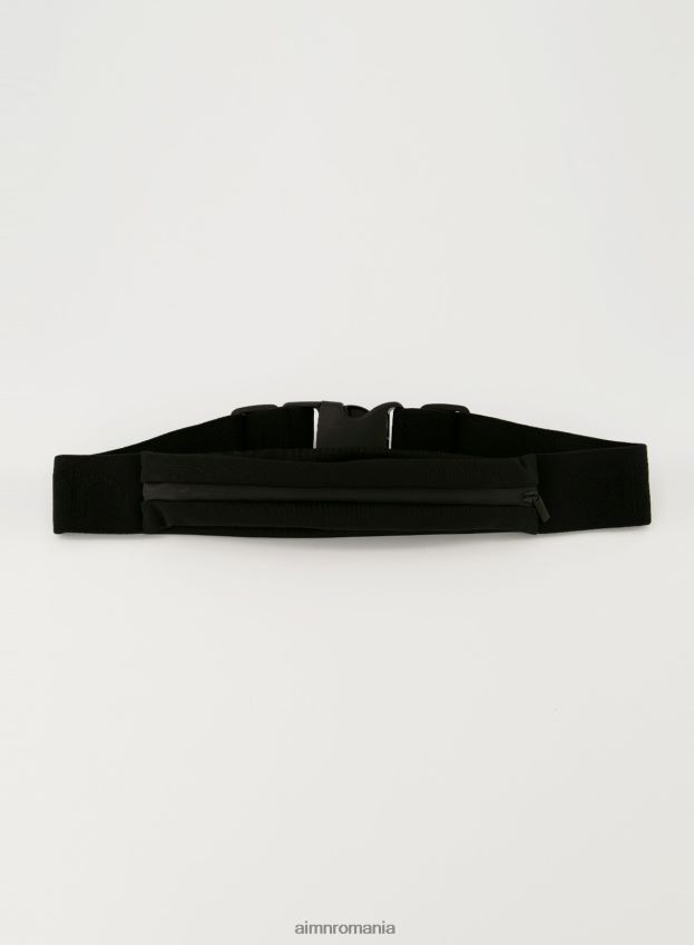 accesorii AIM'N curea neagră cu cataramă elastică cu logo femei F22RH4781
