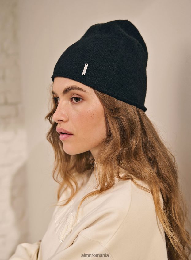 accesorii AIM'N pălărie neagră din tricot moale femei F22RH4775