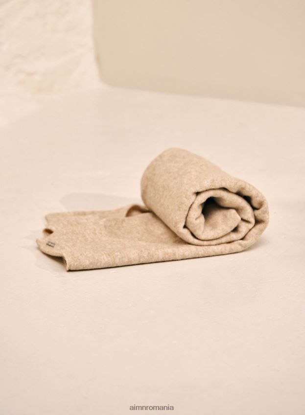 accesorii AIM'N eșarfă bej din tricot moale femei F22RH4840