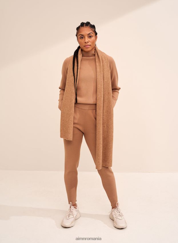 accesorii AIM'N eșarfă din tricot moale camel femei F22RH4822