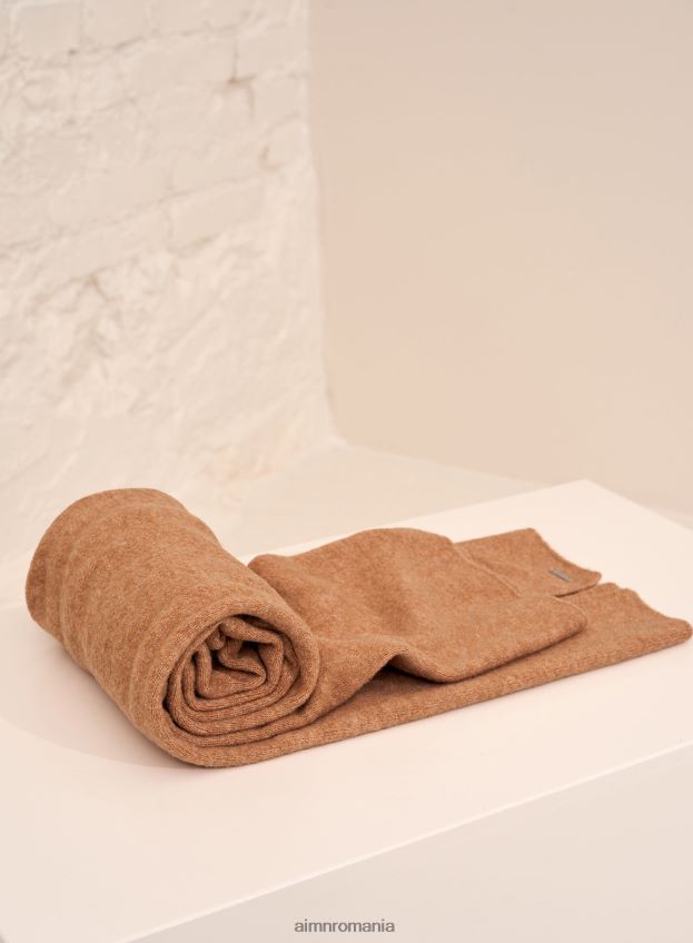 accesorii AIM'N eșarfă din tricot moale camel femei F22RH4822