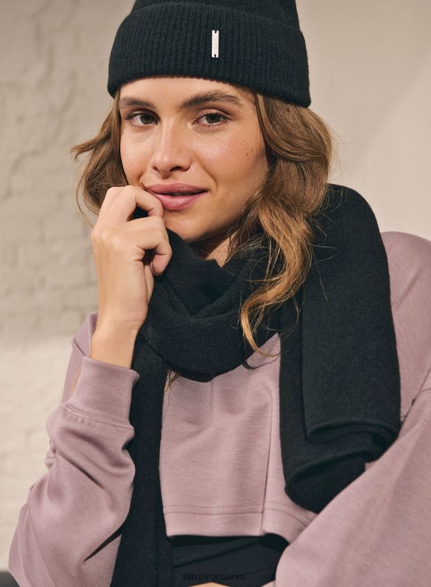 accesorii AIM'N eșarfă neagră din tricot moale femei F22RH4841