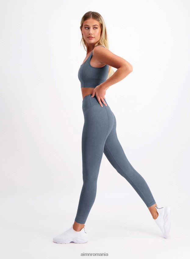 îmbrăcăminte AIM'N colanti din denim spalat fara cusaturi femei F22RH427