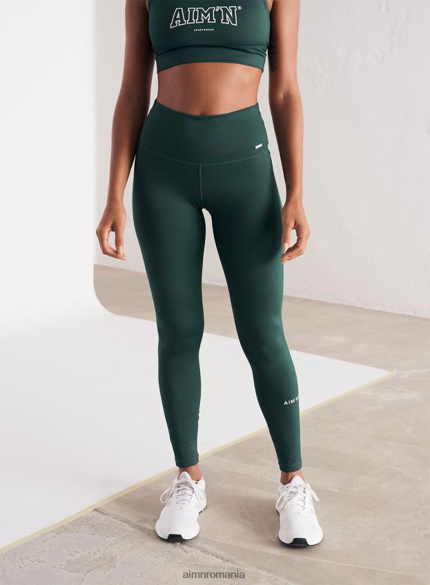îmbrăcăminte AIM'N dresuri sport verde pin femei F22RH4100