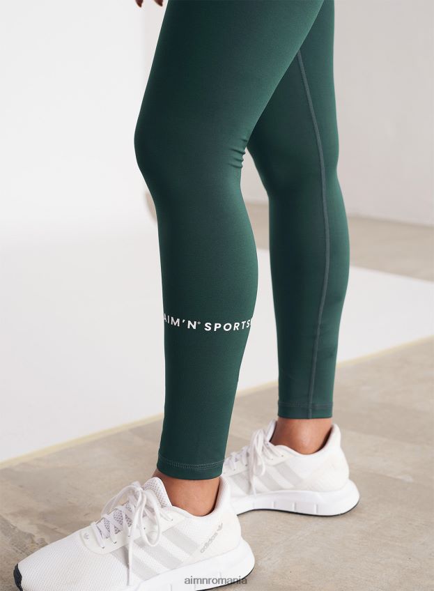 îmbrăcăminte AIM'N dresuri sport verde pin femei F22RH4100