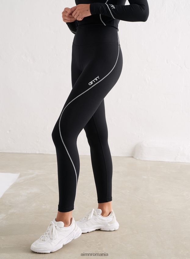 îmbrăcăminte AIM'N pantaloni negri pentru strat de bază femei F22RH476