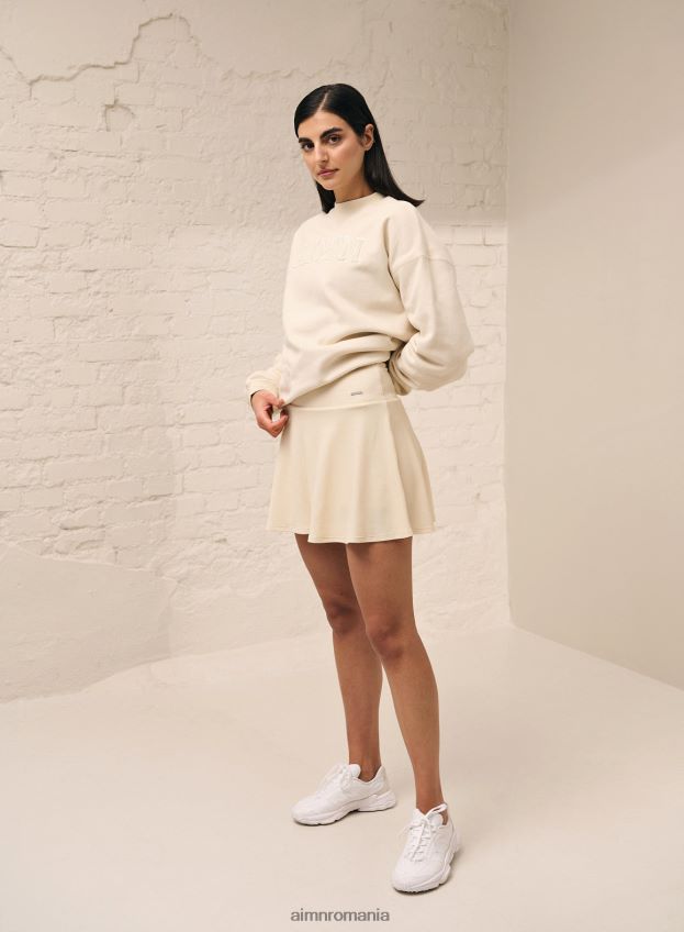 îmbrăcăminte AIM'N fusta de tenis de lux alb oat femei F22RH4618
