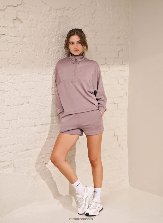 îmbrăcăminte AIM'N dusty violet comod jumatate fermoar femei F22RH4682