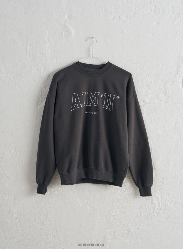 îmbrăcăminte AIM'N hanorac shadow gri colegiu femei F22RH4674