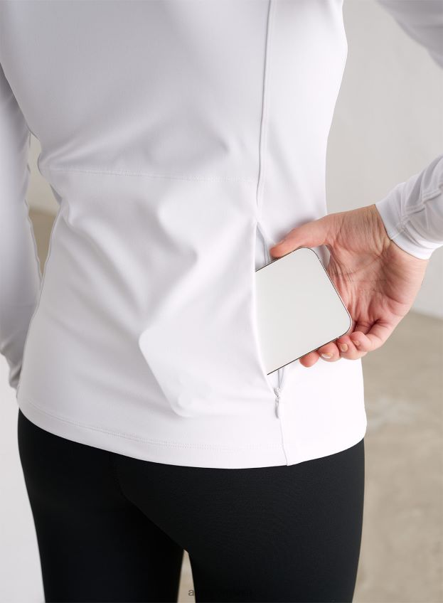 îmbrăcăminte AIM'N mânecă lungă cu fermoar preferată albă femei F22RH4345