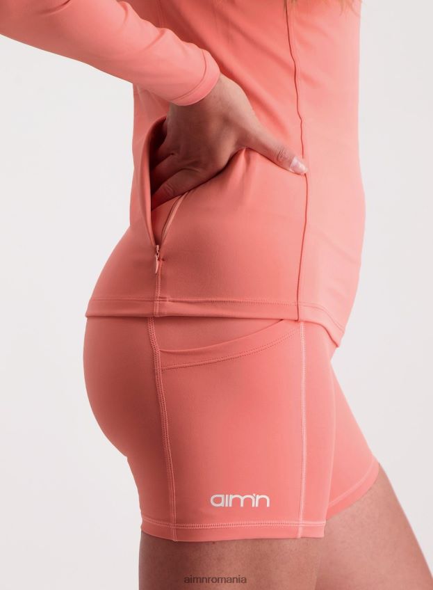 îmbrăcăminte AIM'N mânecă lungă cu fermoar preferat coral femei F22RH4437