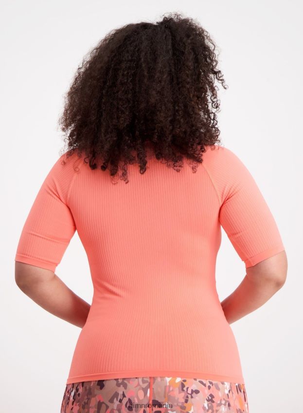 îmbrăcăminte AIM'N tricou fără sudură cu coaste coral femei F22RH4336