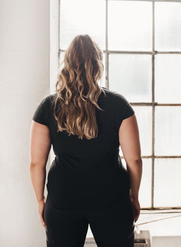 îmbrăcăminte AIM'N tricou negru toată ziua cu decolteu în V femei F22RH4433