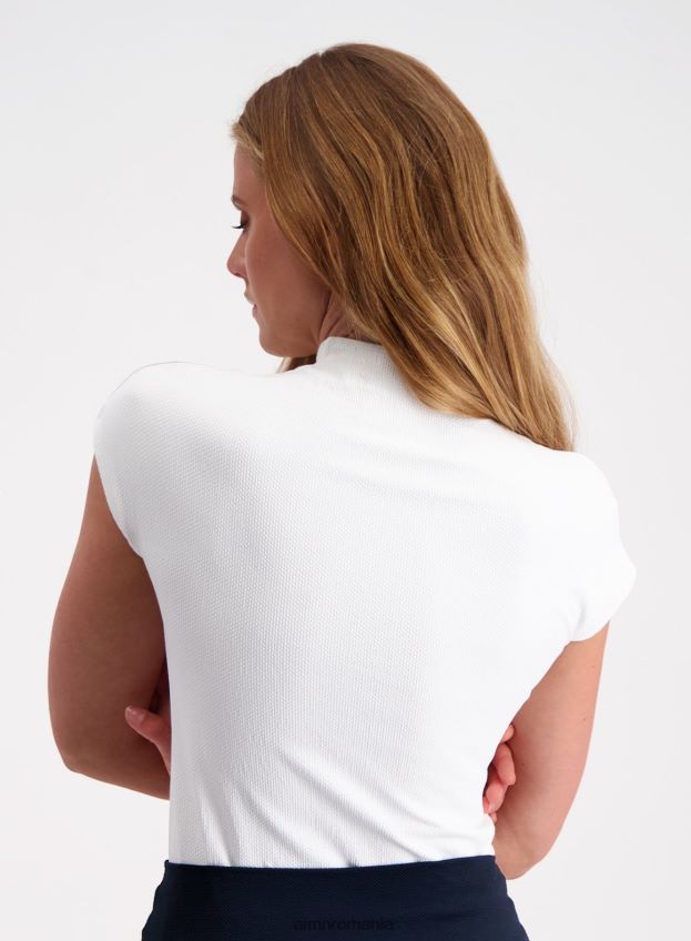 îmbrăcăminte AIM'N tricou polo alb de lux fără cusături femei F22RH4391