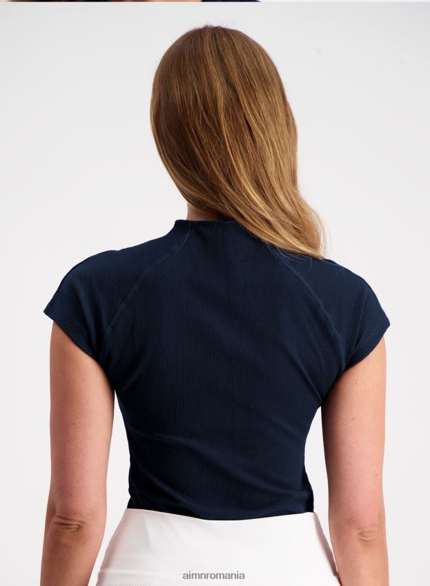îmbrăcăminte AIM'N tricou polo bleumarin de lux fără cusături femei F22RH4324