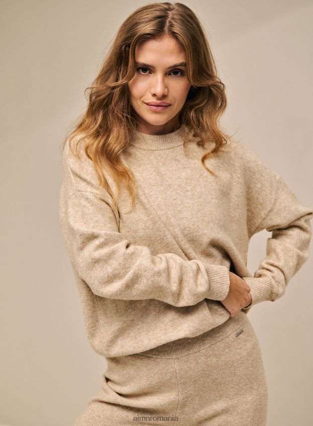 îmbrăcăminte AIM'N pantaloni scurți bej din tricot moale femei F22RH4565