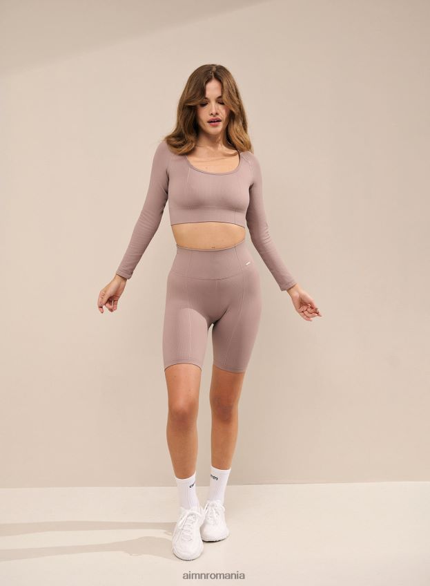 îmbrăcăminte AIM'N pantaloni scurți biker fără sudură violet praf lux femei F22RH4539