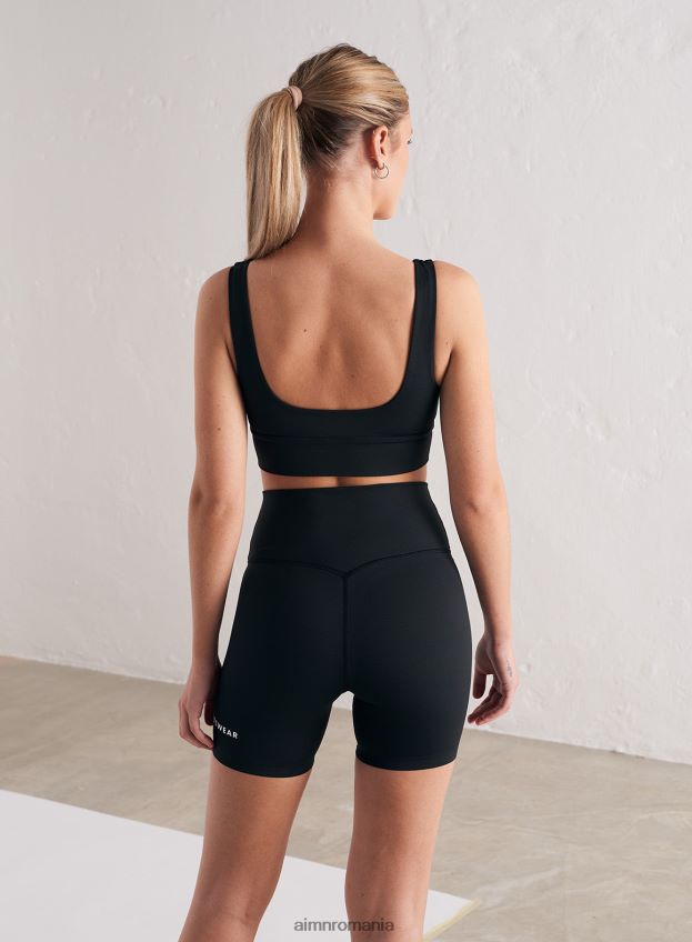 îmbrăcăminte AIM'N pantaloni scurți biker midi sport negri femei F22RH4563