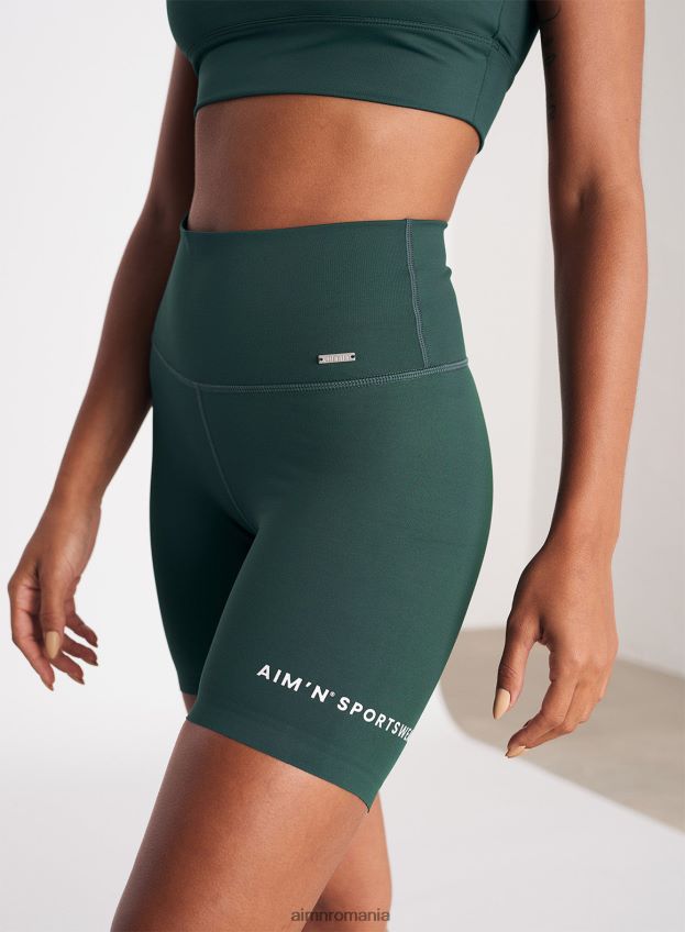 îmbrăcăminte AIM'N pantaloni scurți biker midi sport sport verde pin femei F22RH4575
