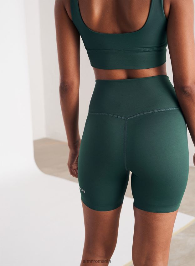 îmbrăcăminte AIM'N pantaloni scurți biker midi sport sport verde pin femei F22RH4575