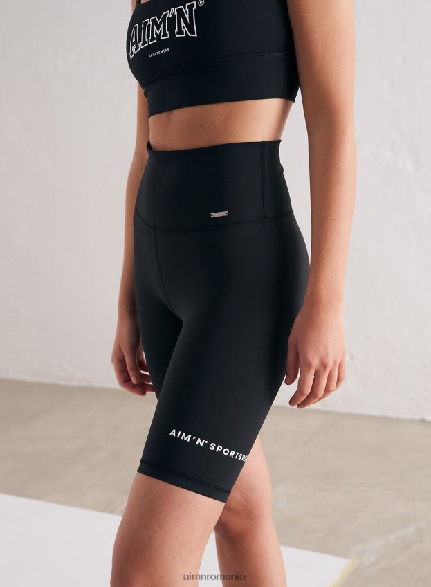 îmbrăcăminte AIM'N pantaloni scurți biker sport negri femei F22RH4528