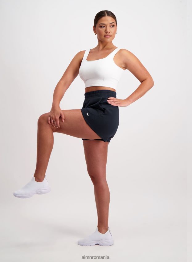 îmbrăcăminte AIM'N pantaloni scurți confortabili bleumarin femei F22RH4581