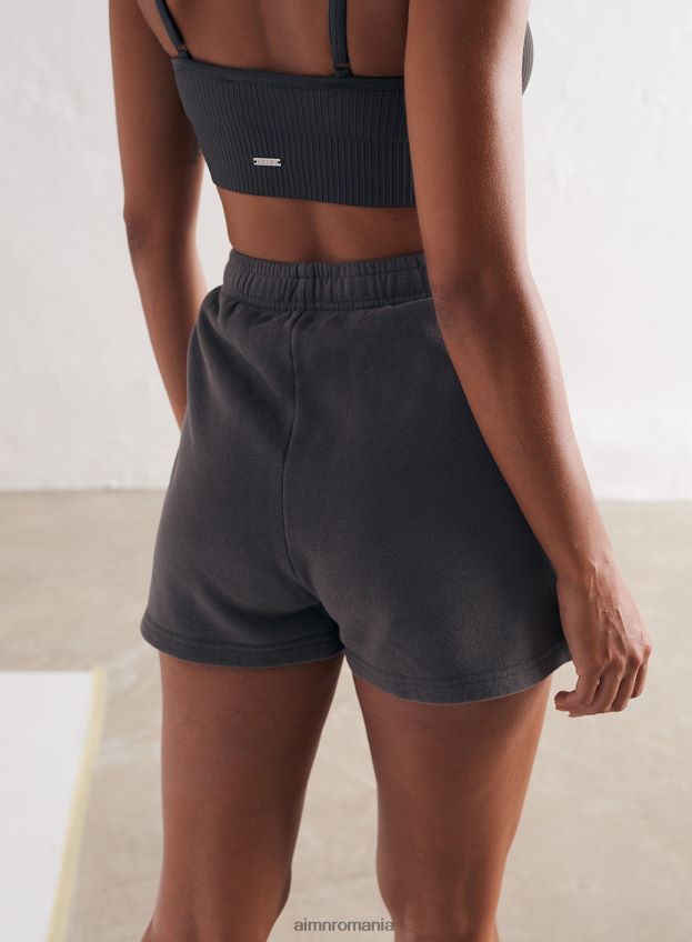 îmbrăcăminte AIM'N pantaloni scurți de transpirație shadow gri femei F22RH4541