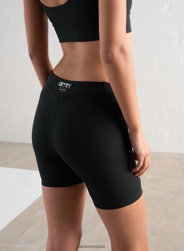 îmbrăcăminte AIM'N pantaloni scurți midi cu margine neagră talie joasă femei F22RH4531