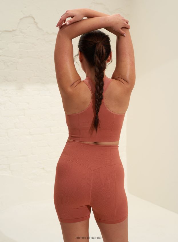 îmbrăcăminte AIM'N pantaloni scurți midi rouge luxe fără cusături femei F22RH4525