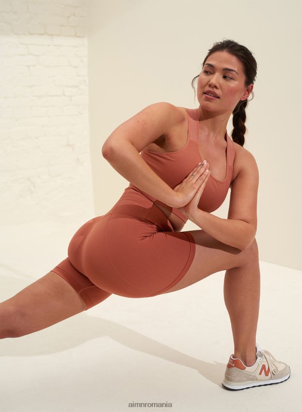 îmbrăcăminte AIM'N pantaloni scurți midi rouge luxe fără cusături femei F22RH4525