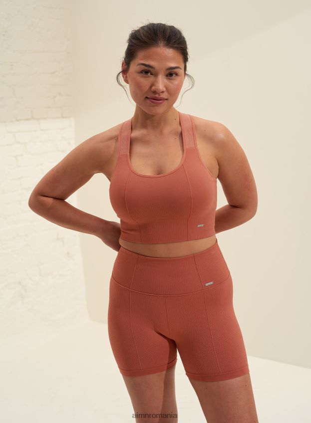 îmbrăcăminte AIM'N pantaloni scurți midi rouge luxe fără cusături femei F22RH4525