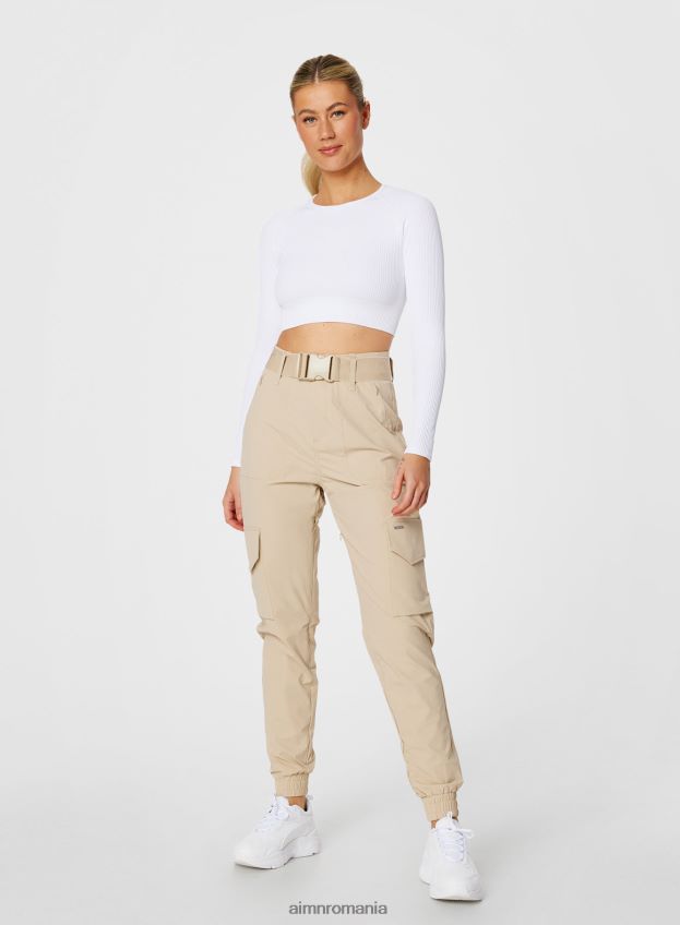 îmbrăcăminte AIM'N pantaloni cargo bej femei F22RH4708