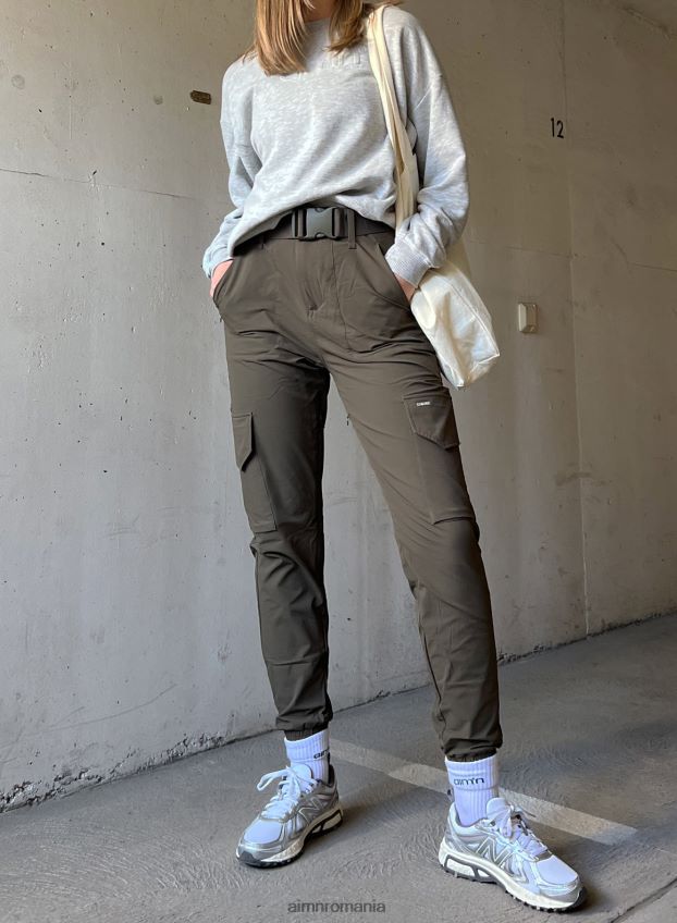 îmbrăcăminte AIM'N pantaloni cargo kaki femei F22RH4699