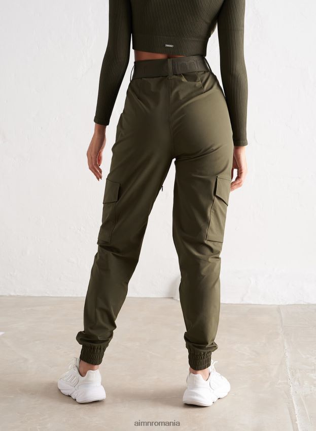 îmbrăcăminte AIM'N pantaloni cargo kaki femei F22RH4699