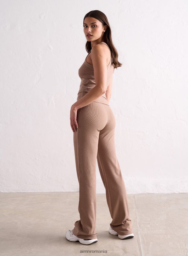 îmbrăcăminte AIM'N pantaloni cu nervuri toffee melange ease femei F22RH4696