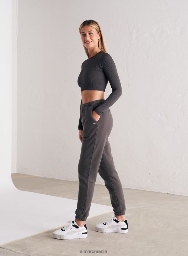 îmbrăcăminte AIM'N pantaloni de trening clasici shadow gri femei F22RH4666