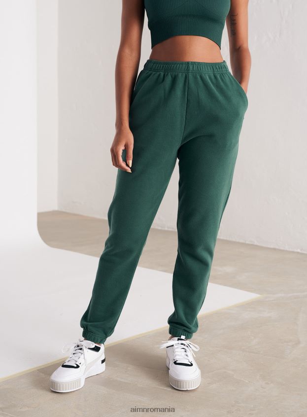 îmbrăcăminte AIM'N pantaloni de trening clasici verde pin femei F22RH4669
