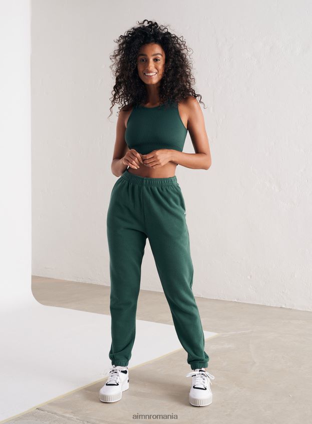 îmbrăcăminte AIM'N pantaloni de trening clasici verde pin femei F22RH4669