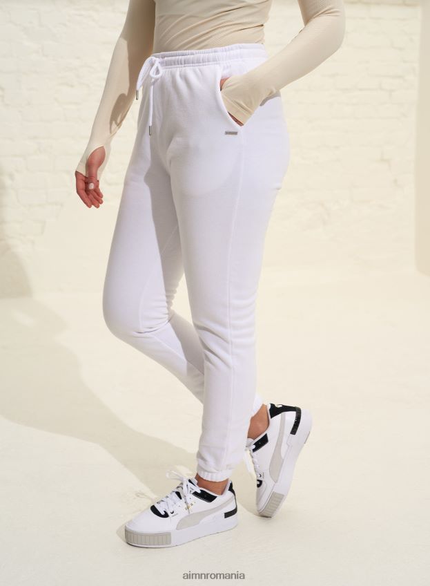 îmbrăcăminte AIM'N pantaloni de trening clf albi femei F22RH4677