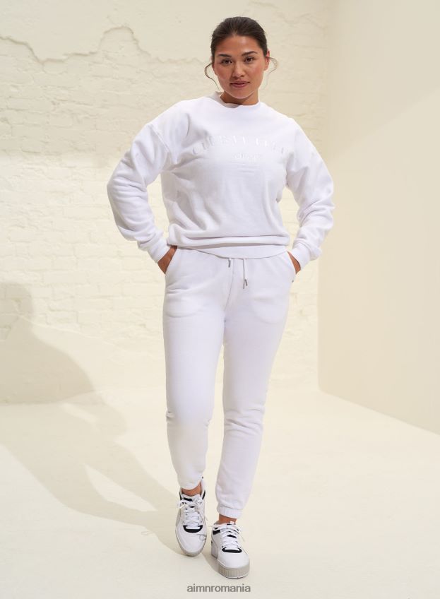 îmbrăcăminte AIM'N pantaloni de trening clf albi femei F22RH4677
