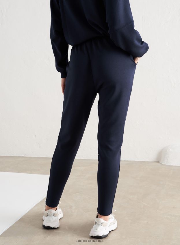 îmbrăcăminte AIM'N pantaloni de trening comozi bleumarin femei F22RH4662