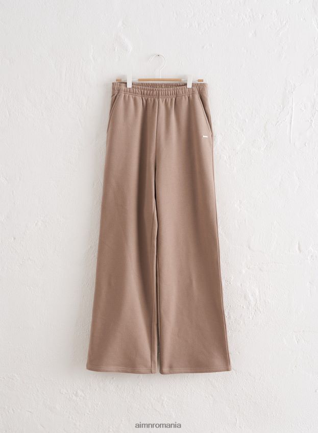 îmbrăcăminte AIM'N pantaloni de trening cu ajustare dreaptă espresso femei F22RH4673