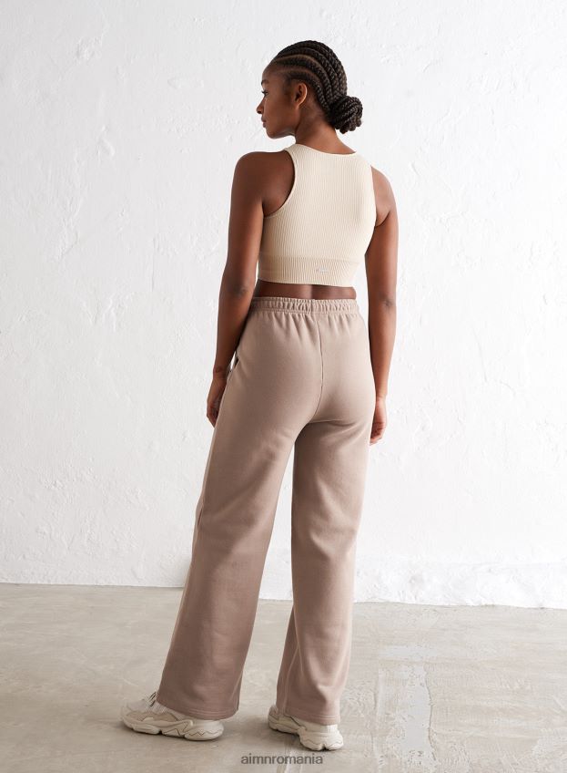 îmbrăcăminte AIM'N pantaloni de trening cu ajustare dreaptă espresso femei F22RH4673