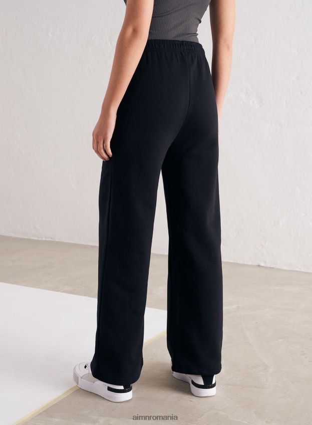 îmbrăcăminte AIM'N pantaloni de trening cu logo negru, drepte femei F22RH4671